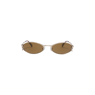 Marine Serre Swirl-Frame Oval Sunglasses — Gold