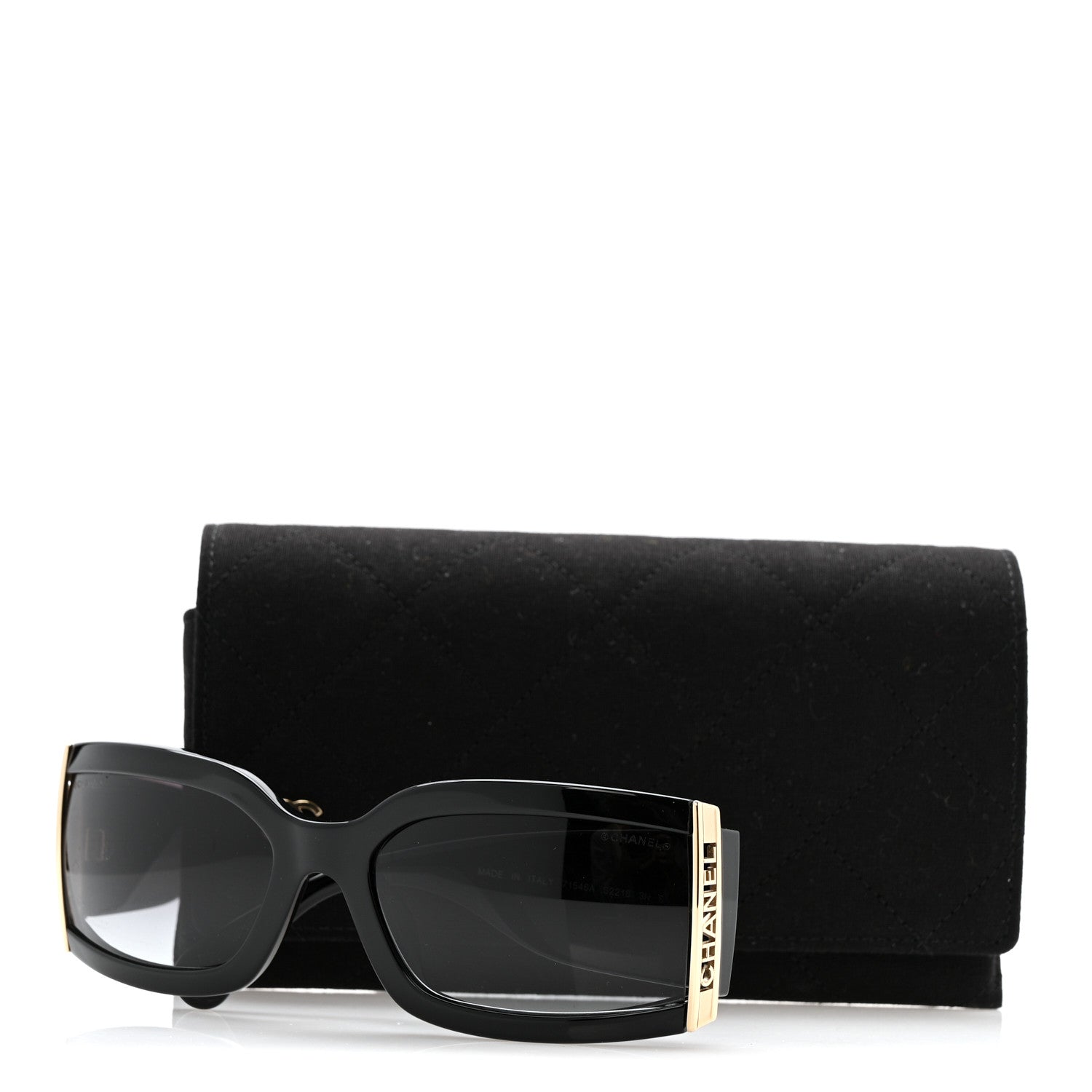 Chanel Rectangle Sunglasses — Black