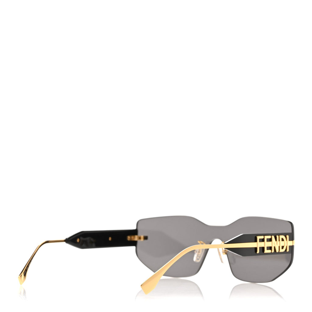 Fendi Shield Sunglasses — Black