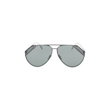 Alexander McQueen Aviator Sunglasses — Silver