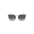 Alexander McQueen Square Frame Metal Sunglasses — Silver