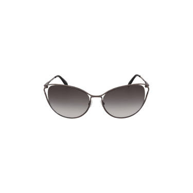 Alexander McQueen Cat Eye Frame Metal Sunglasses — Silver