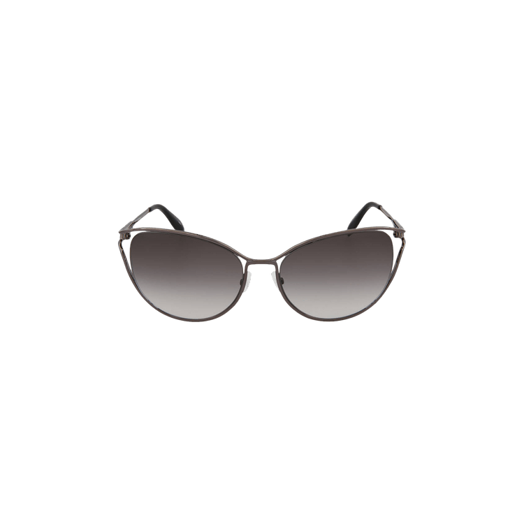 Alexander McQueen Cat Eye Frame Metal Sunglasses — Silver