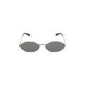 Alexander McQueen Round Frame Metal Sunglasses — Silver
