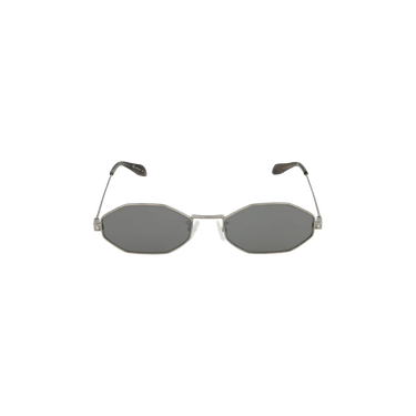 Alexander McQueen Round Frame Metal Sunglasses — Silver