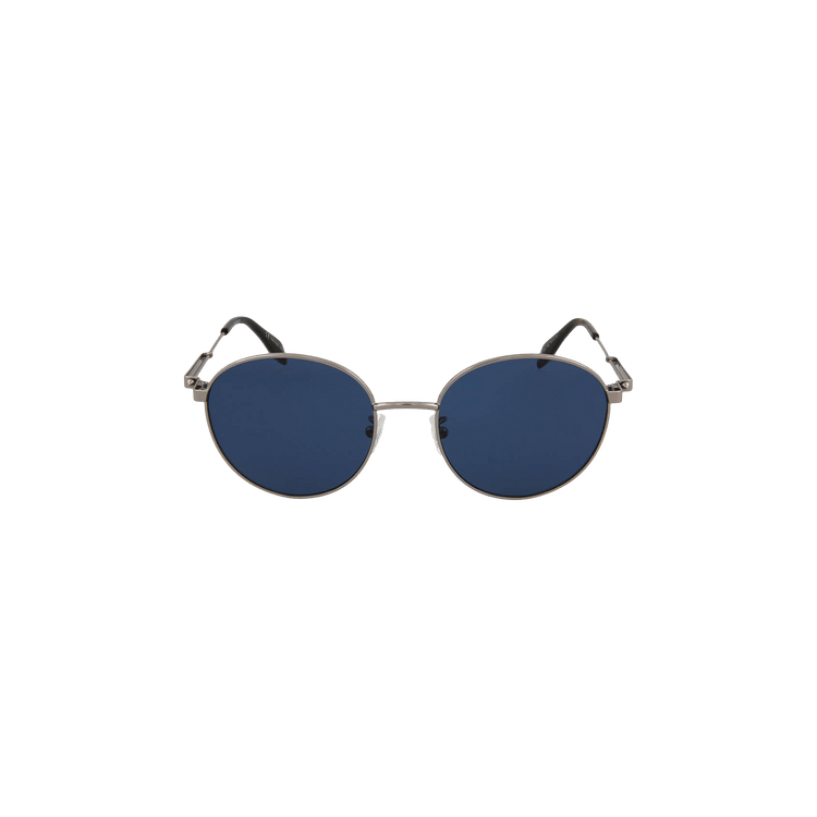Alexander McQueen Round Frame Metal Sunglasses — Silver