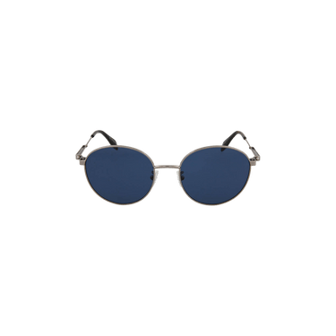 Alexander McQueen Round Frame Metal Sunglasses — Silver