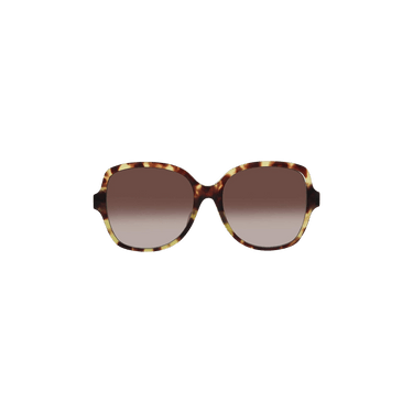 Bottega Veneta Square Rectangle Sunglasses — Brown