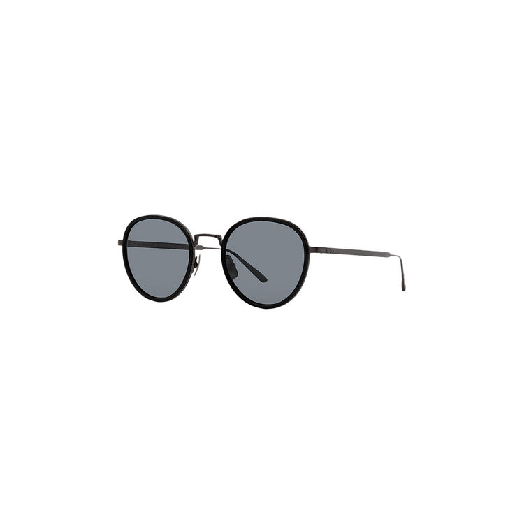 Bottega Veneta Round Oval Sunglasses — Black