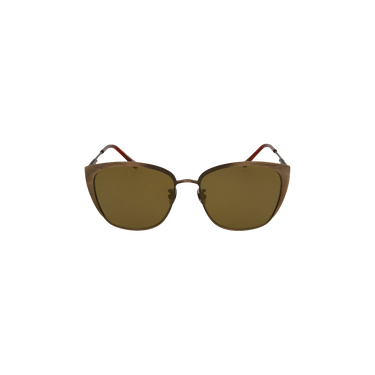 Bottega Veneta Cat Eye Frame Metal Sunglasses — Brown