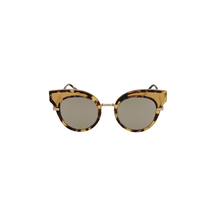 Bottega Veneta Cat Eye Metal Sunglasses — Gold