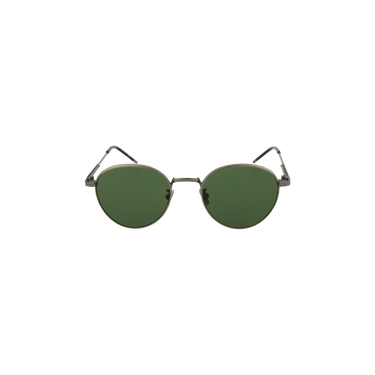Bottega Veneta Round Frame Metal Sunglasses — Silver