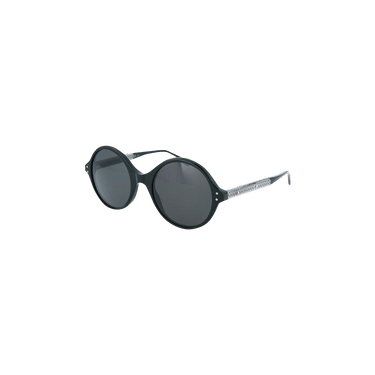 Bottega Veneta Round Frame Sunglasses — Black