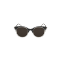 Bottega Veneta Round Frame Acetate Sunglasses — Black