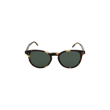 Bottega Veneta Round Frame Acetate Sunglasses — Brown