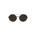 Bottega Veneta Round Frame Metal Sunglasses — Silver