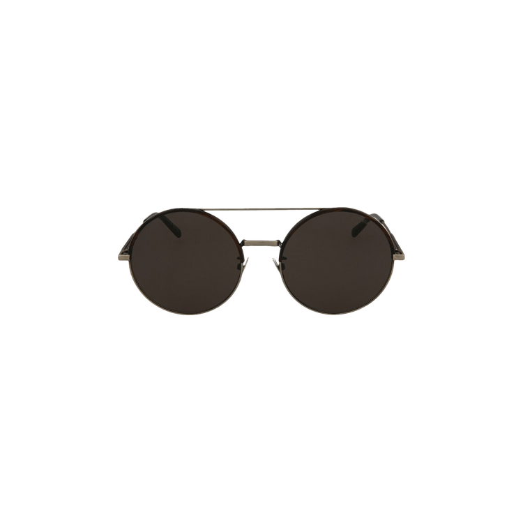 Bottega Veneta Round Frame Metal Sunglasses — Silver