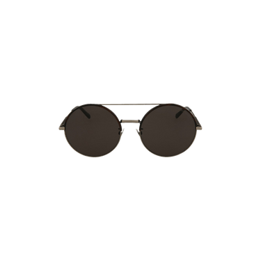 Bottega Veneta Round Frame Metal Sunglasses — Silver