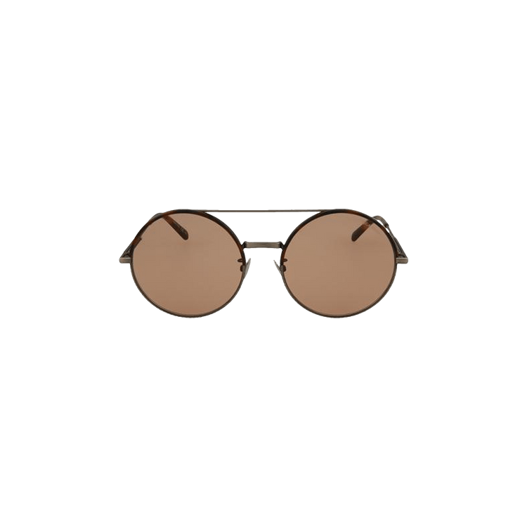 Bottega Veneta Round Frame Metal Sunglasses — Silver