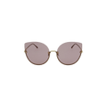 Bottega Veneta Cat Eye Frame Metal Sunglasses — Gold