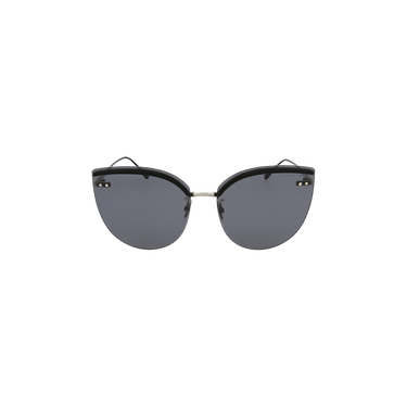 Bottega Veneta Cat Eye Frame Metal Sunglasses — Black