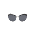 Bottega Veneta Cat Eye Frame Metal Sunglasses — Black