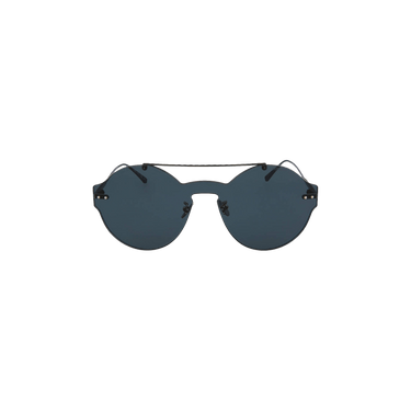 Bottega Veneta Round Frame Nylon Sunglasses — Grey