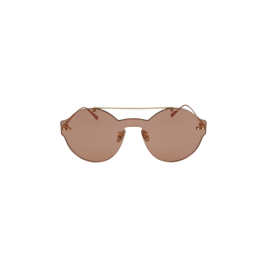 Bottega Veneta Round Frame Nylon Sunglasses — Pink