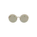 Bottega Veneta Round Frame Metal Sunglasses — Gold