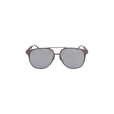 Bottega Veneta Aviator Style Aluminium Sunglasses — Silver