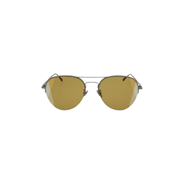 Bottega Veneta Aviator Style Metal Sunglasses — Silver