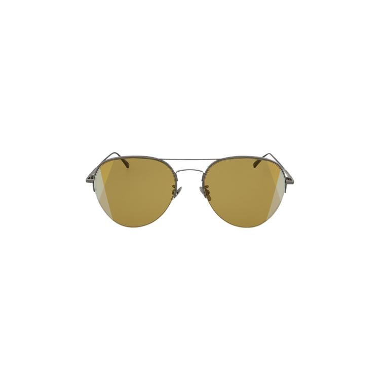 Bottega Veneta Aviator Style Metal Sunglasses — Silver