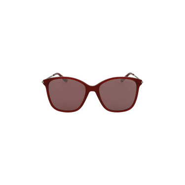 Bottega Veneta Square Frame Metal Sunglasses — Red