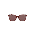 Bottega Veneta Square Frame Metal Sunglasses — Red