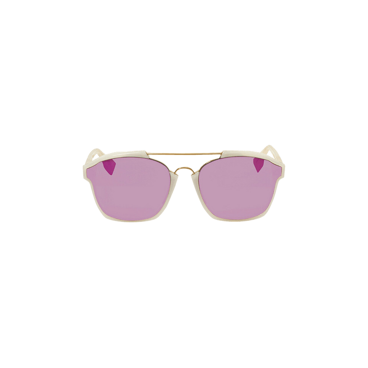 Dior Square Frame Acetate Sunglasses — White