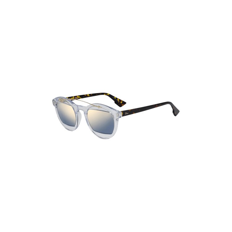 Dior Round Frame Acetate Sunglasses — Brown