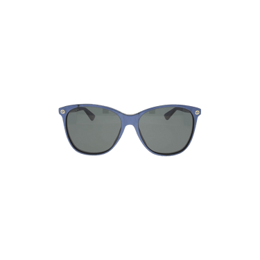 Gucci Round Frame Sunglasses — Blue