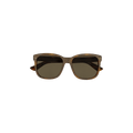 Gucci Crystal Square Frame Sunglasses — Brown