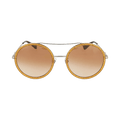 Gucci Glitter Round Metal Sunglasses — Silver