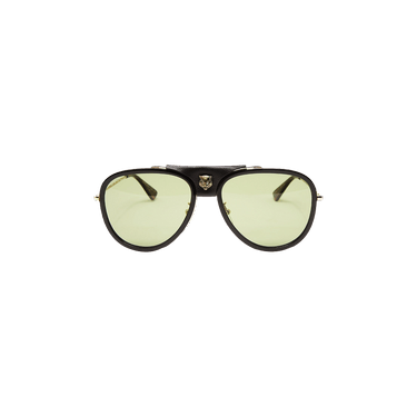 Gucci Aviator Style Metal Sunglasses — Gold
