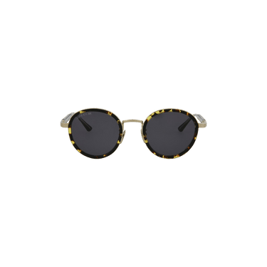 Gucci Round Titanium Sunglasses — Black