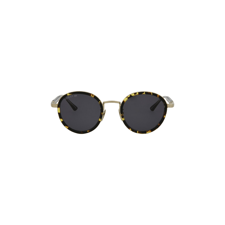 Gucci Round Titanium Sunglasses — Black