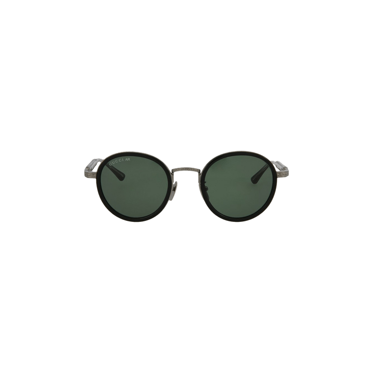 Gucci Oval Titanium Sunglasses — Black