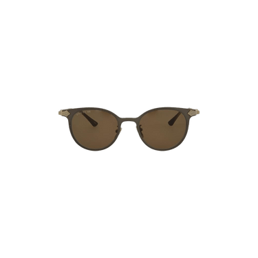 Gucci Round Titanium Sunglasses — Brown