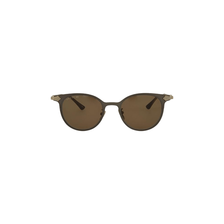 Gucci Round Titanium Sunglasses — Brown