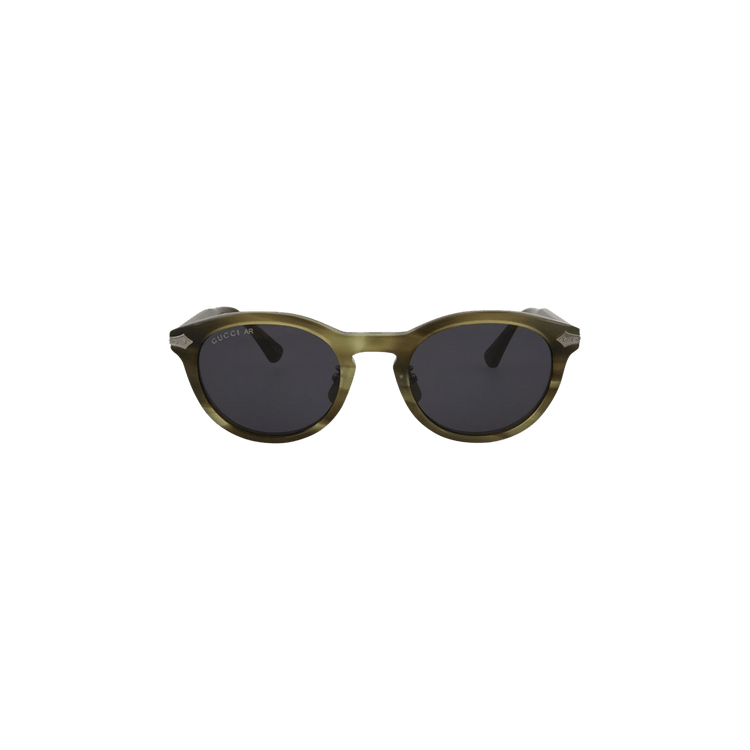Gucci Round Acetate Sunglasses — Grey