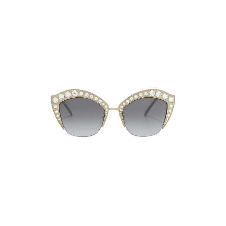 Gucci Cat Eye Metal Sunglasses — Gold