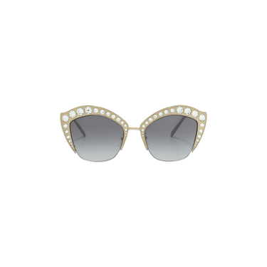Gucci Cat Eye Metal Sunglasses — Gold