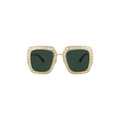Gucci Square Frame Sunglassses — Gold
