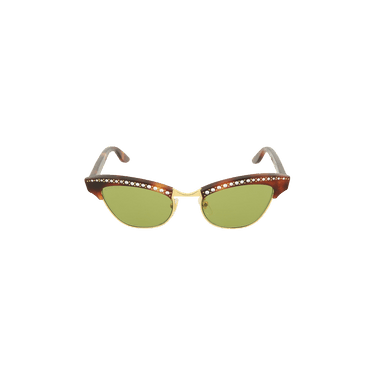 Gucci Embellished Cat Eye Sunglasses — Brown